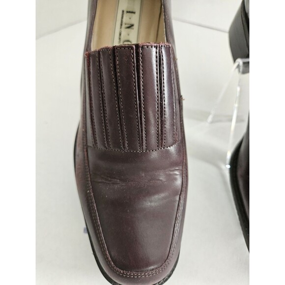 I.N.C. International Concepts Red/brown Leather Loafers Womens 8.5 - Picture 2 of 8
